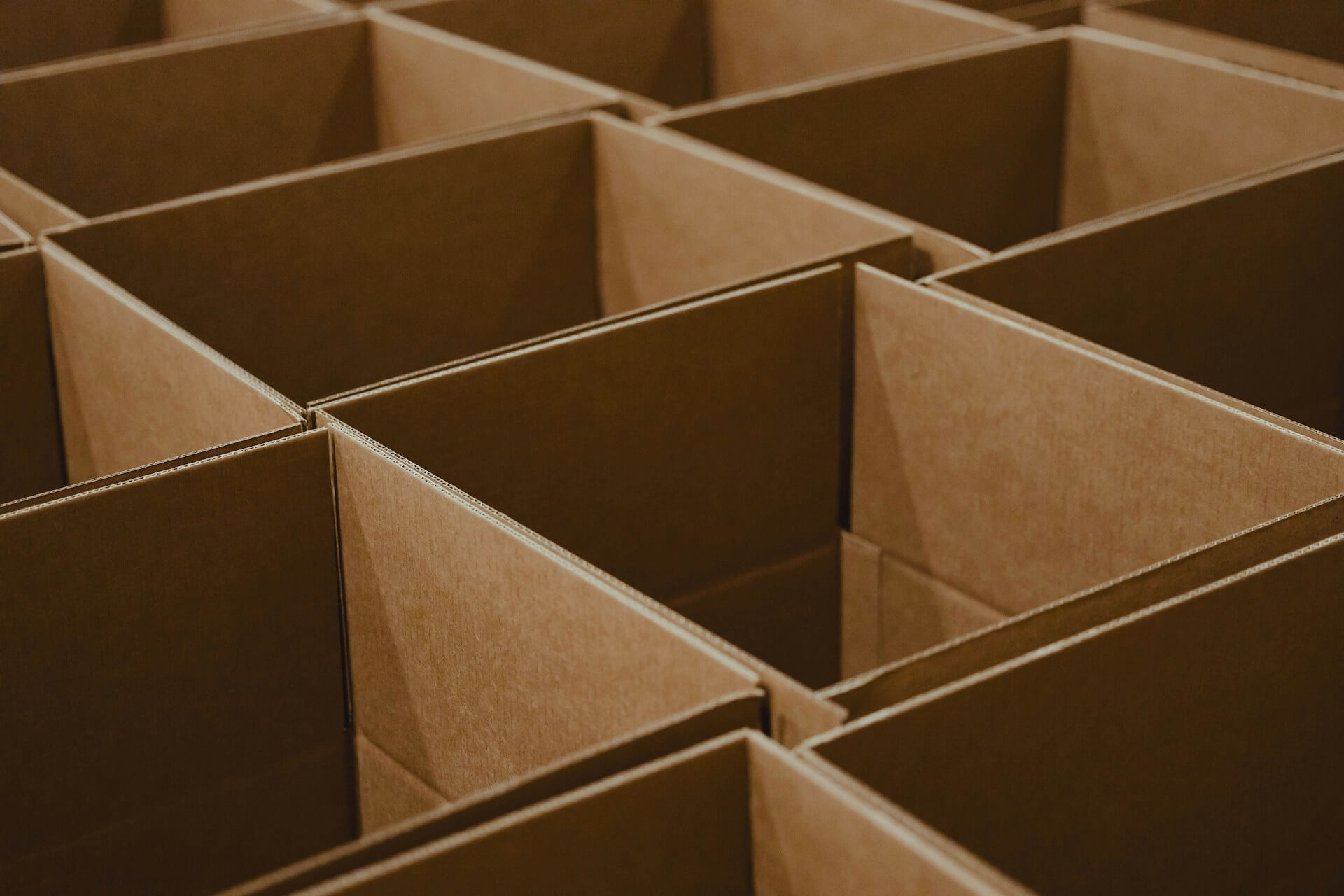 image of open cardboard boxes